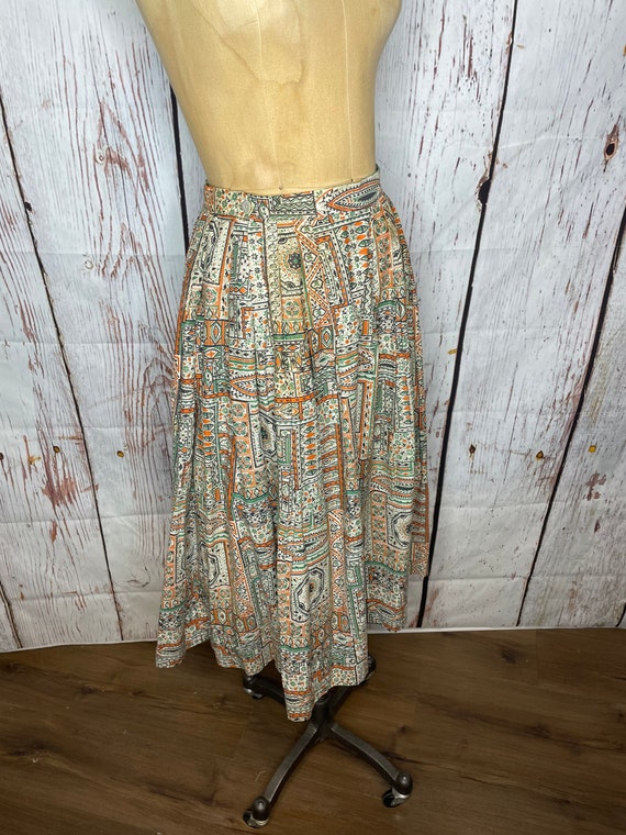 1950s print skirt - image 2
