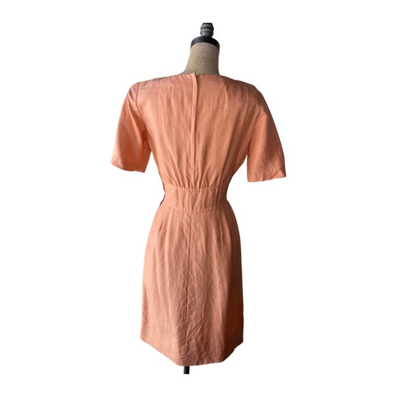 1960s peach wiggle dress - image 4