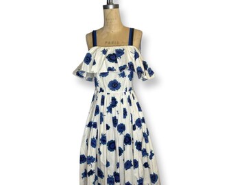 1960s floral print dress