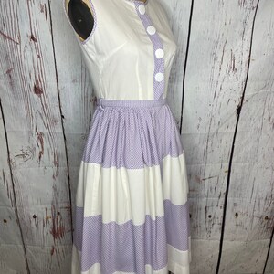 1950s purple gingham dress image 2