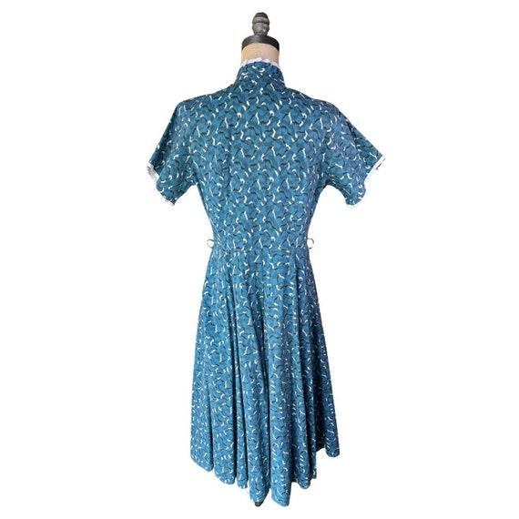 1940s blue print sundress - image 5