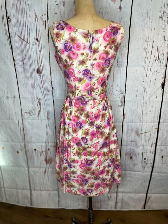 1950s floral print dress - image 5