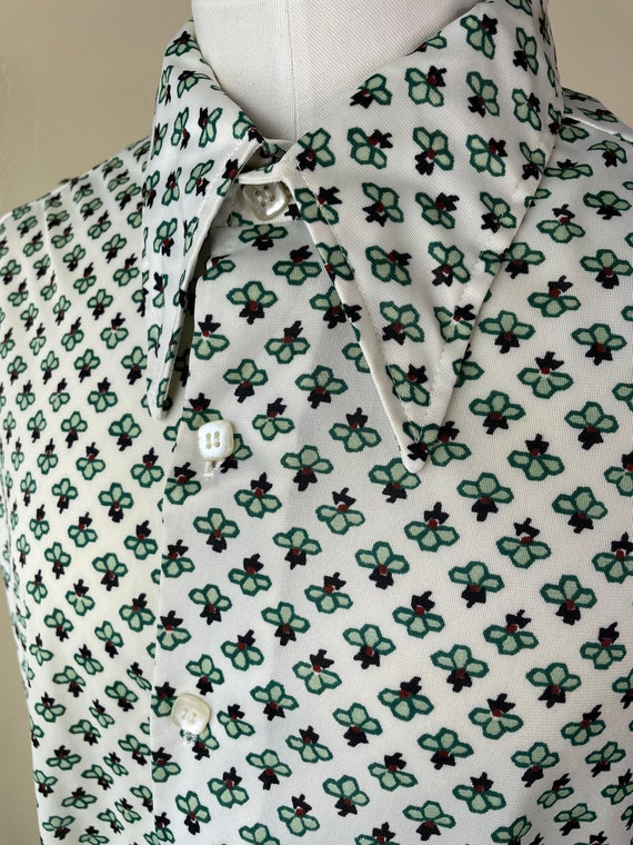 Men’s 1970s print button down - image 3