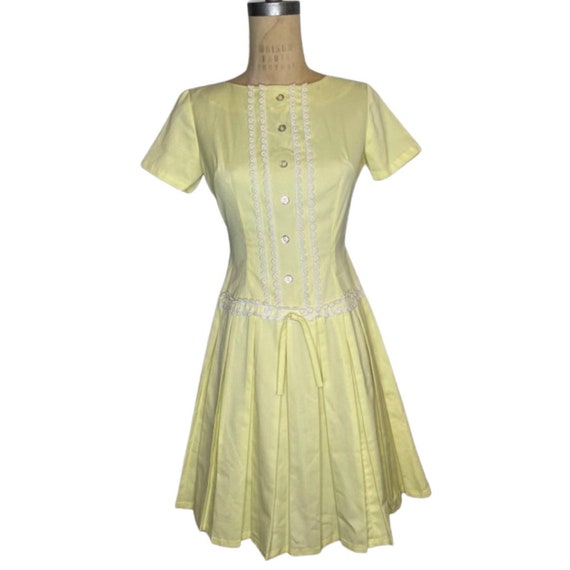 1950s yellow dress - image 1