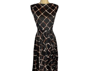 1950s Square print dress