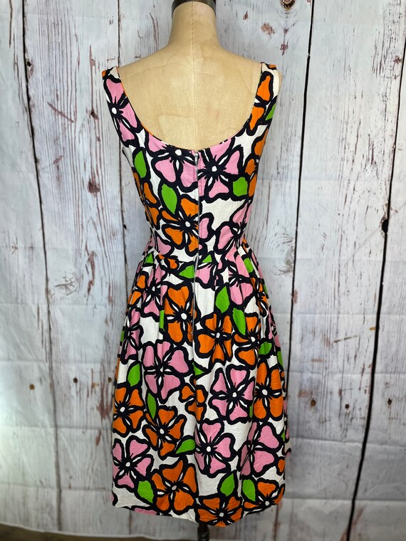 1950s flower print dress - image 3