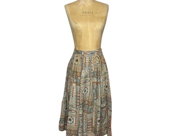 1950s print skirt