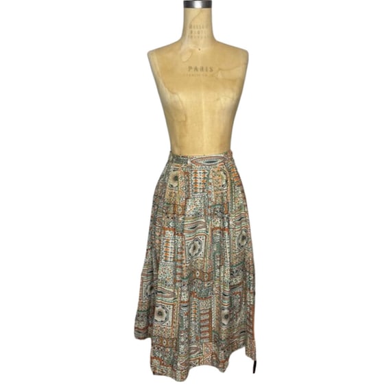 1950s print skirt - image 1