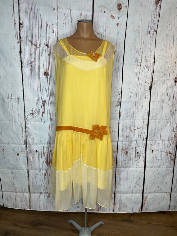 yellow flapper dress