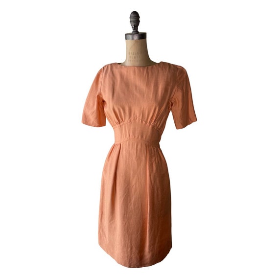 1960s peach wiggle dress - image 2