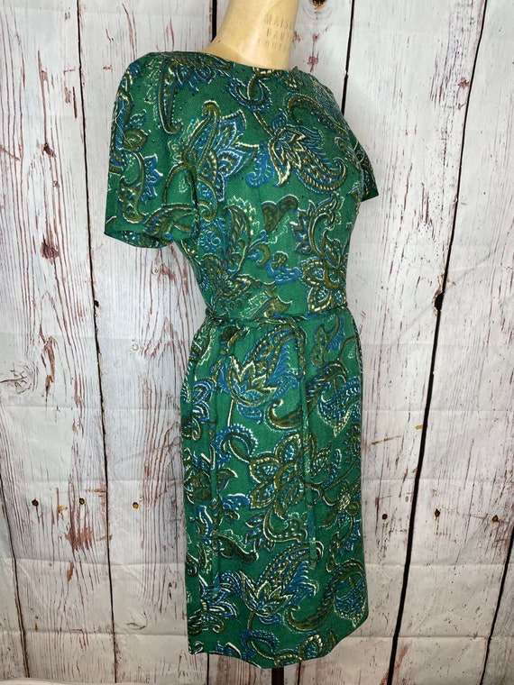 1950s green dress - image 2