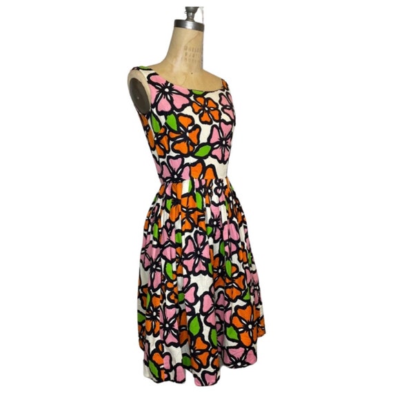 1950s flower print dress - image 1