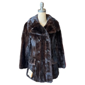 1970s dark brown mink coat image 1