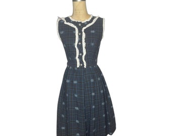 1950s plaid dress