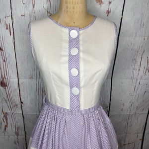 1950s purple gingham dress image 3