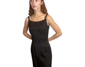 1960s Black Fringe Dress