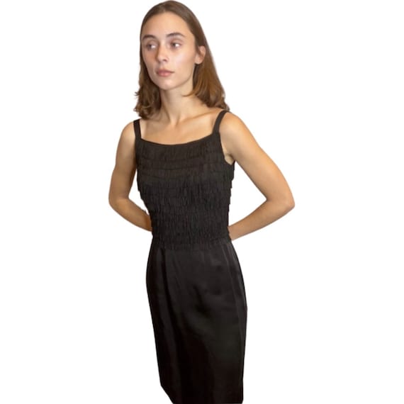 1960s Black Fringe Dress - image 1