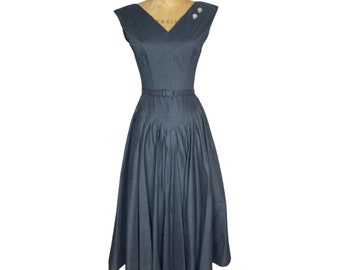 1950s blue dress