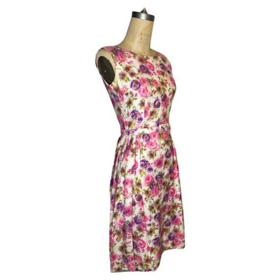 1950s floral print dress - image 1