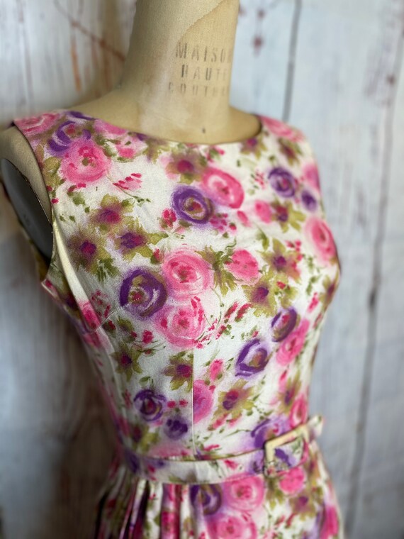 1950s floral print dress - image 2