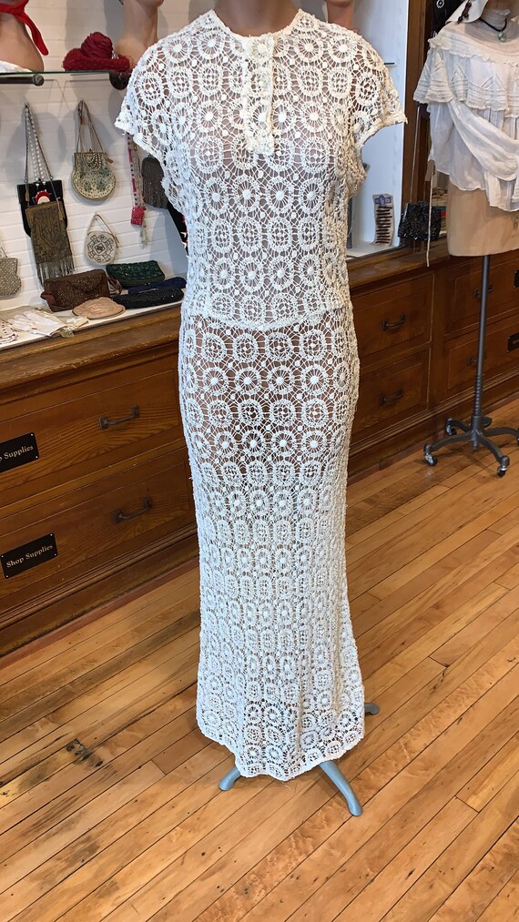 1930's crochet lace dress