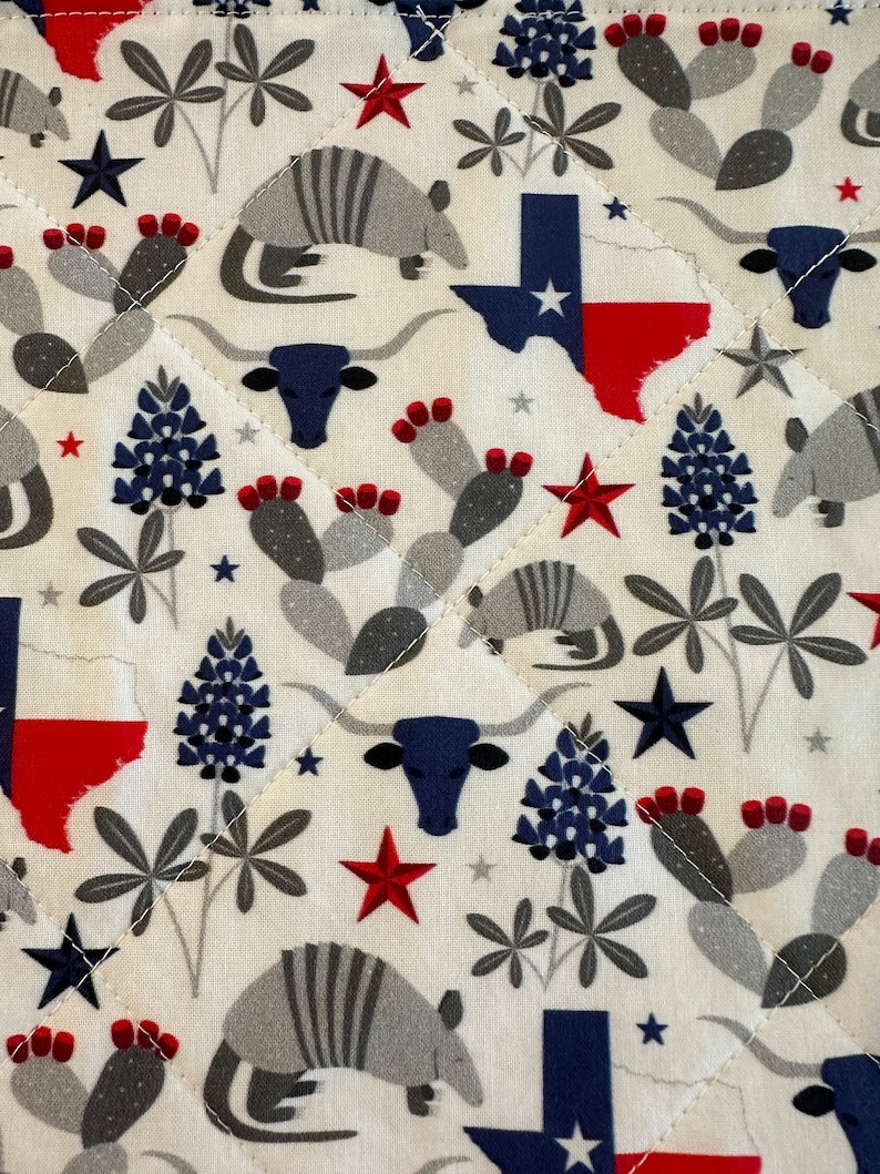 Texas Repeating Vector Texas Fabric Dishcloth, Kitchen Basket Gift, Texas State Symbols Dish ...