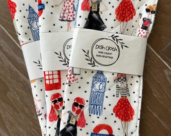 London Dishcloth Set, Handmade, Mother's Day Gift, Housewarming, Thank you