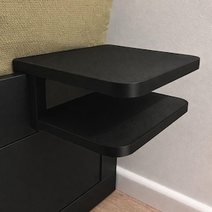 Clip-On Bedside Table | Space-Saving Nightstand | Fits 18–25 mm Boards | Ideal for IKEA Day-beds BRIMNES & HEMNES | Minimalist Design image 8