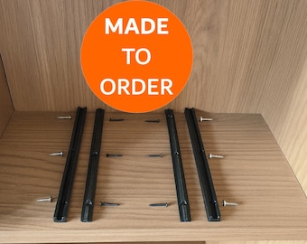 Set Invisible Shelf Bracket | Hidden Locking Shelf Support | 3D Printed | Fits 100–370 mm Shelves | Holds 7.5 kg | Made in the Netherlands