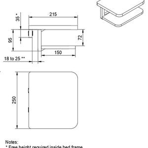 Clip-On Bedside Table | Space-Saving Nightstand | Fits 18–25 mm Boards | Ideal for IKEA Day-beds BRIMNES & HEMNES | Minimalist Design image 9