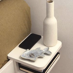 Clip-On Bedside Table | Space-Saving Nightstand | Fits 18–25 mm Boards | Ideal for IKEA Day-beds BRIMNES & HEMNES | Minimalist Design image 3