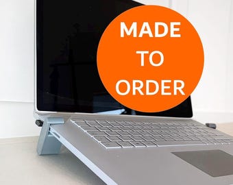 Custom Computer Riser Feet | 3D Printed PETG Stand | Adjustable Size | Compact Laptop or PC Support | Made in the Netherlands