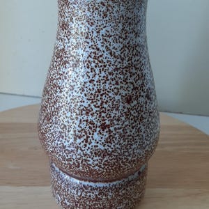 Vintage Accolay Ceramic Pitcher Vase – French Studio Pottery – Brown Speckled Glaze – Mid Century Pottery Jug – 1960s 1970s Decorative Vase