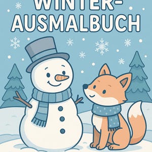 Winter Coloring Pages for Kids – 30 Printable Activity Sheets | Preschool & Kindergarten | Digital Download PDF