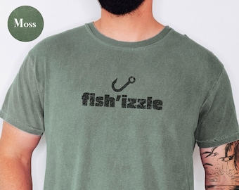 Fishizzle Lustiges Meme Angeln TShirt, Retro Fischer Tee, Geschenk für Angler Fischer Boaters, Bootfahren oder See Leben Geschenk, Humor Outdoor Shirt