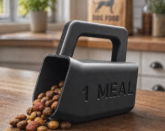 Dog Food Scoop 1 Meal | Portion Control Pet Scooper | Kibble Measuring Cup | Dog Feeding Tool | Dog Owner Gift