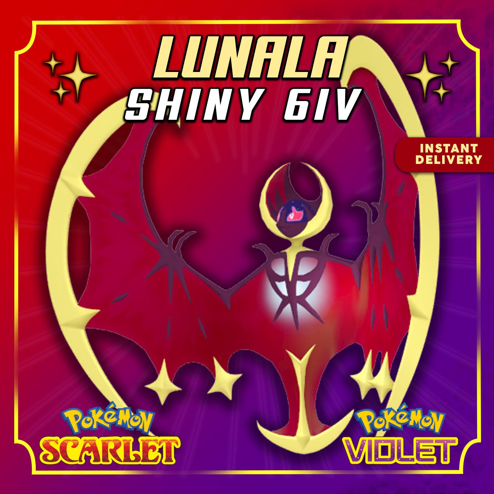 Shiny Lunala Pokémon - Perfect IV For Sword & Shield, Fast Digital Delivery