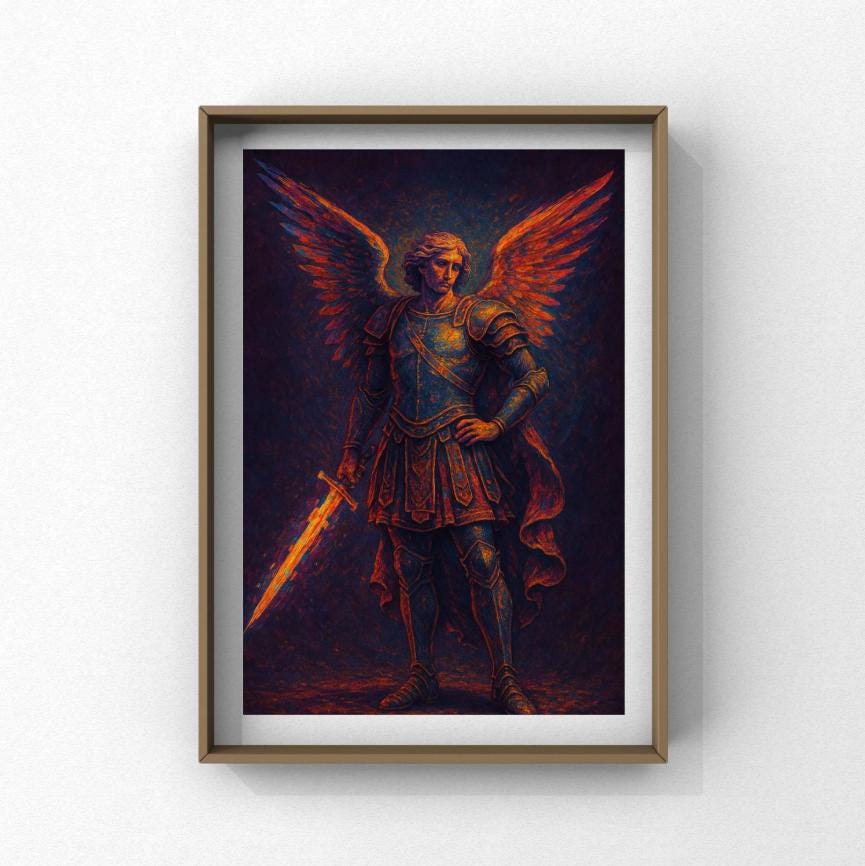 St. Michael Archangel Art Print – Modern Catholic Decor (digital ...