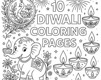 Diwali Coloring Pages | Mandala, Rangoli, Diya Art (PDF)