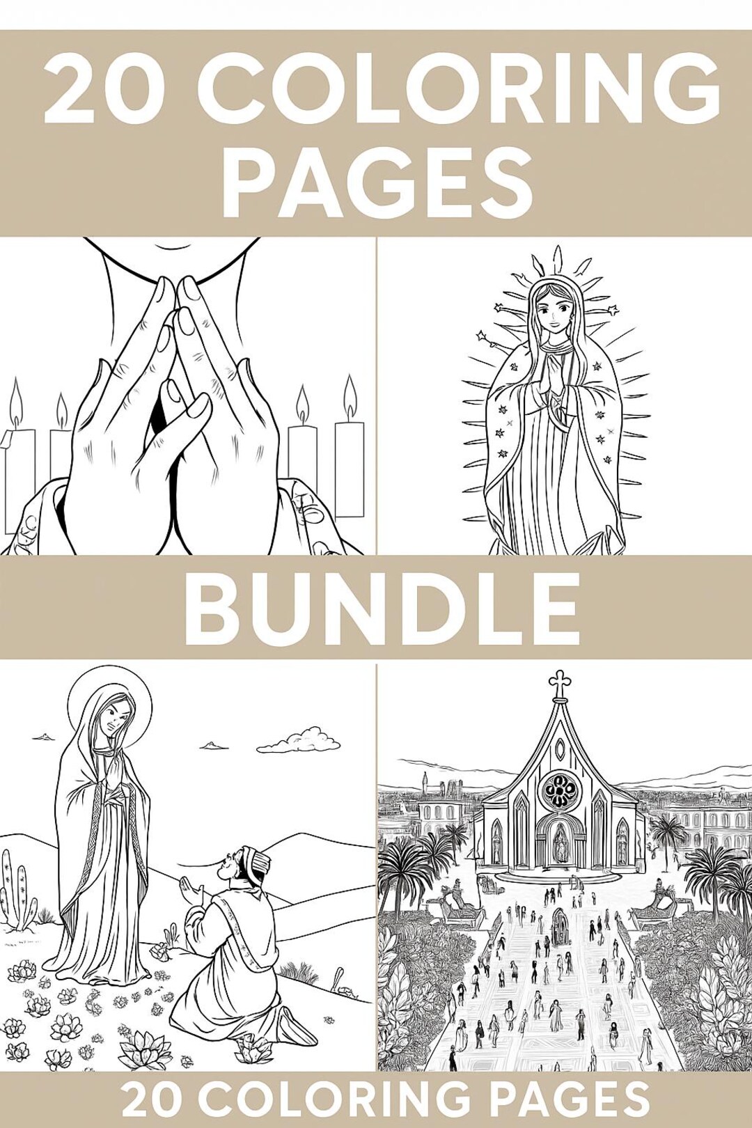Our Lady of Guadalupe Coloring Pages – 20 Devotional Designs (digital ...