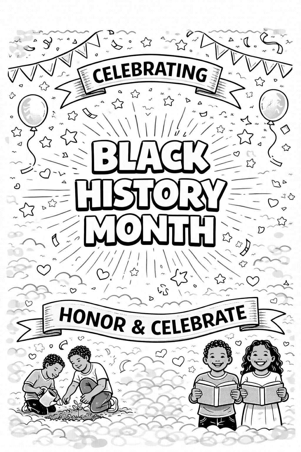 Black History Month Coloring Pages | Educational Kids Activity ...