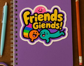 Friends Sticker Pack | Colorful Planner Stickers (Digital Download