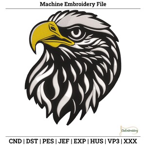 Bald Eagle Head Embroidery Design – Patriotic Apparel, Outdoor Decor (Digital Download