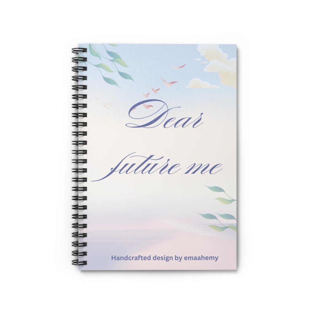 Dear Future Me Spiral Notebook: Pastel Journal With Pocket - 6x8 - Etsy