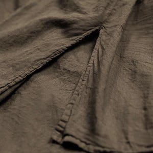 Gonna vintage ampia in morbido cotone lavato a strati, vita elasticizzata, spacco laterale immagine 8