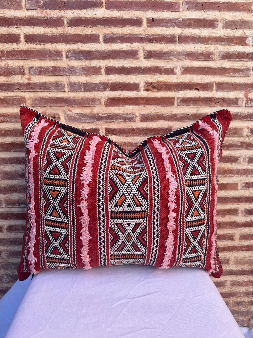 Hand-painted Moroccan Artisan Pillow - Aimé Lou