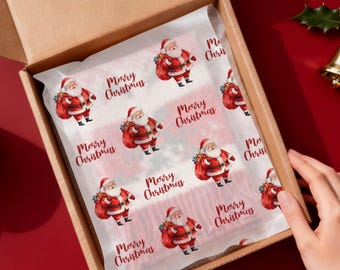 Personalized Christmas Theme Tissue Paper/Holiday Paper for Gift Wrap/Custom Christmas Packaging Paper/Full-Color Wrapping Paper/ANY TEXT