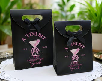 A Tini Bit Older Birthday Gift Bag, Custom Birthday Favor Bag, Hangover Recovery Kit Bags, Personalized Birthday Favors, Bow Tie Gift Bags