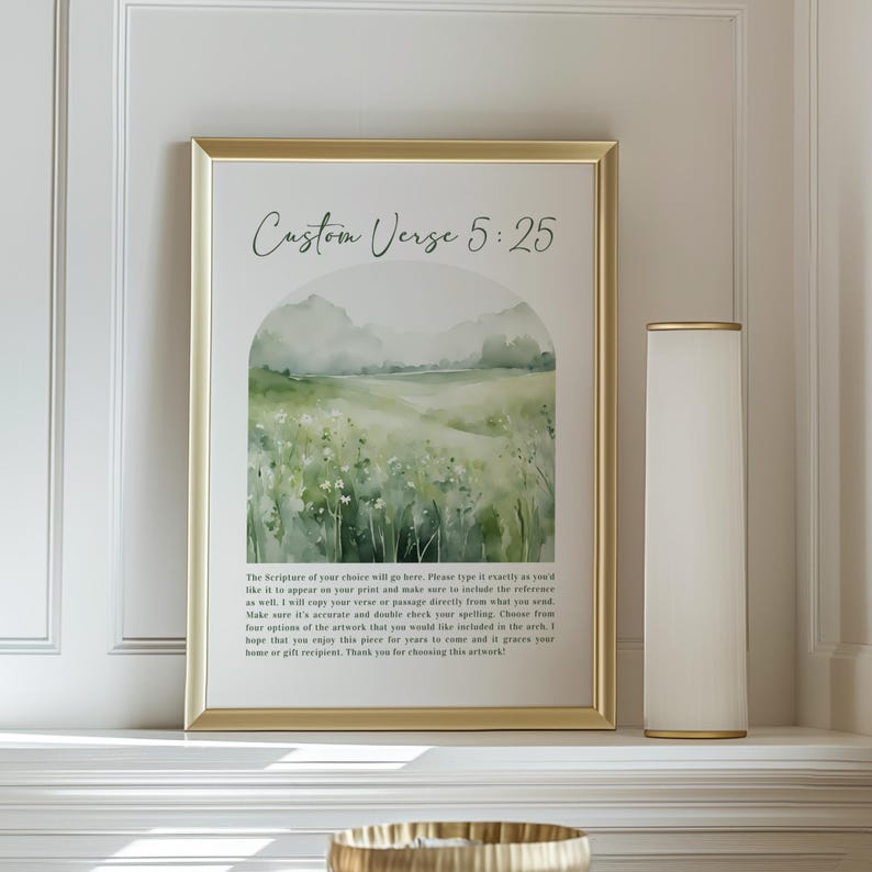 Printed Scripture Images Custom Scripture Print Personalized Bible Verse Christian Gift ...