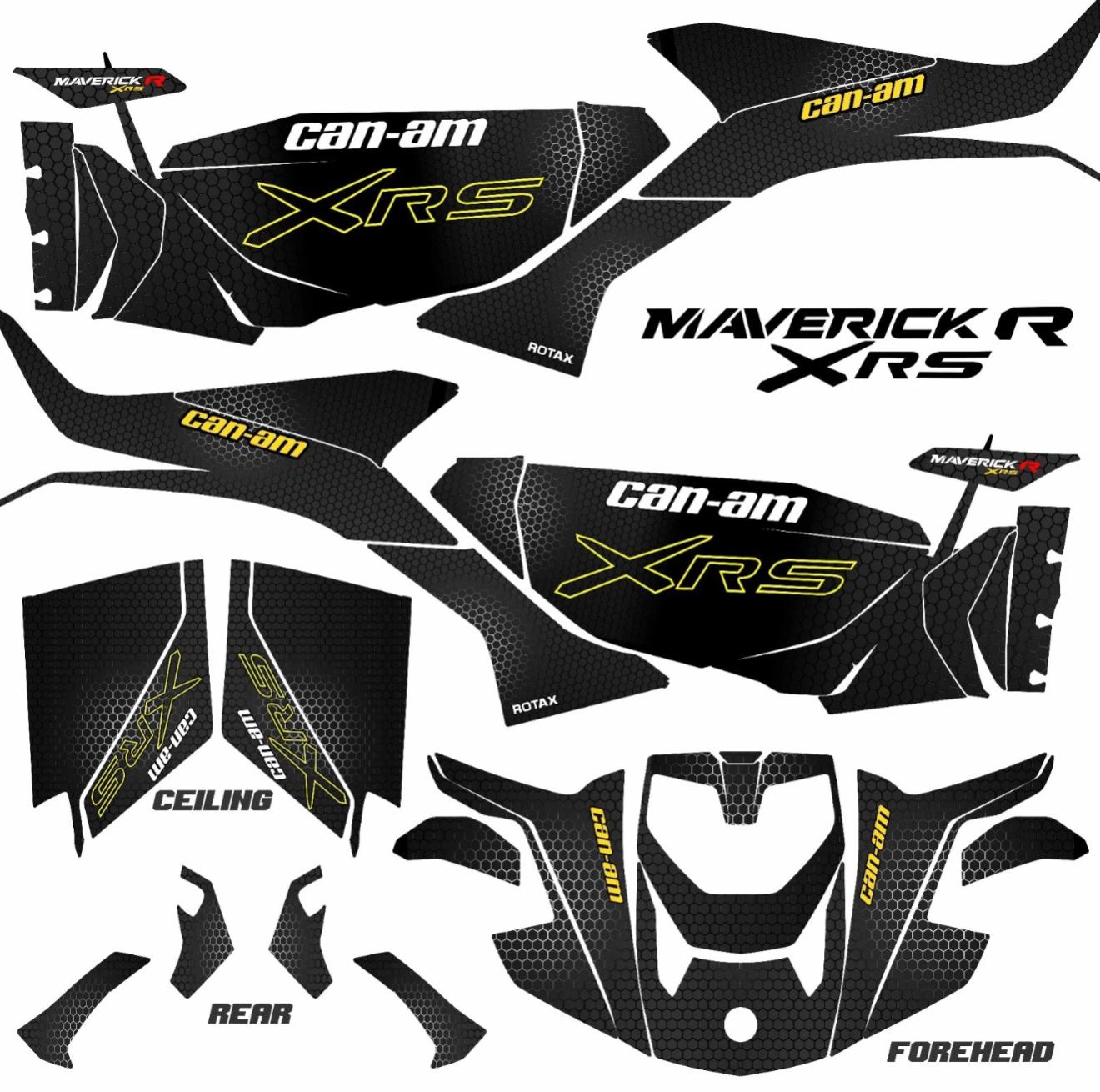 Maverick R Xrc Sticker Can-am Maverick R XRS 2UP UTV Decals Stickers Set Graphics Kit - Etsy